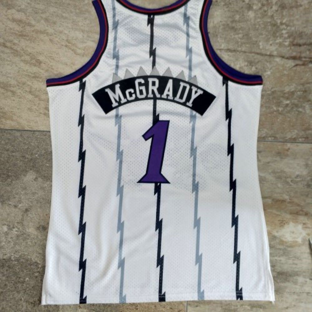 Men's Toronto Raptors Tracy McGrady #1 White 1998-99 Hardwood Classics Swingman Jersey-Pro Kit Vault | Brand New 26/27 Sports Jerseys